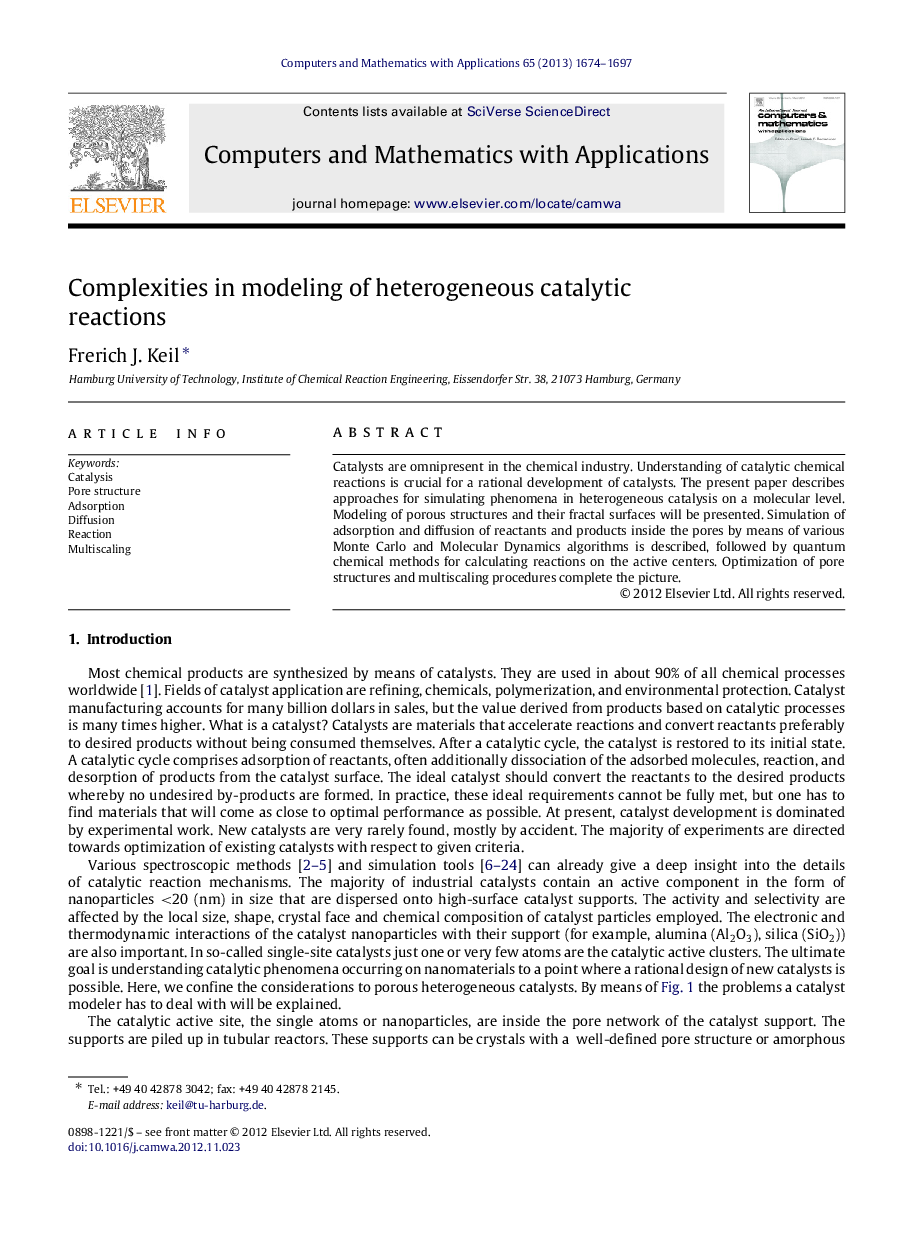 Complexities in modeling of heterogeneous catalytic reactions