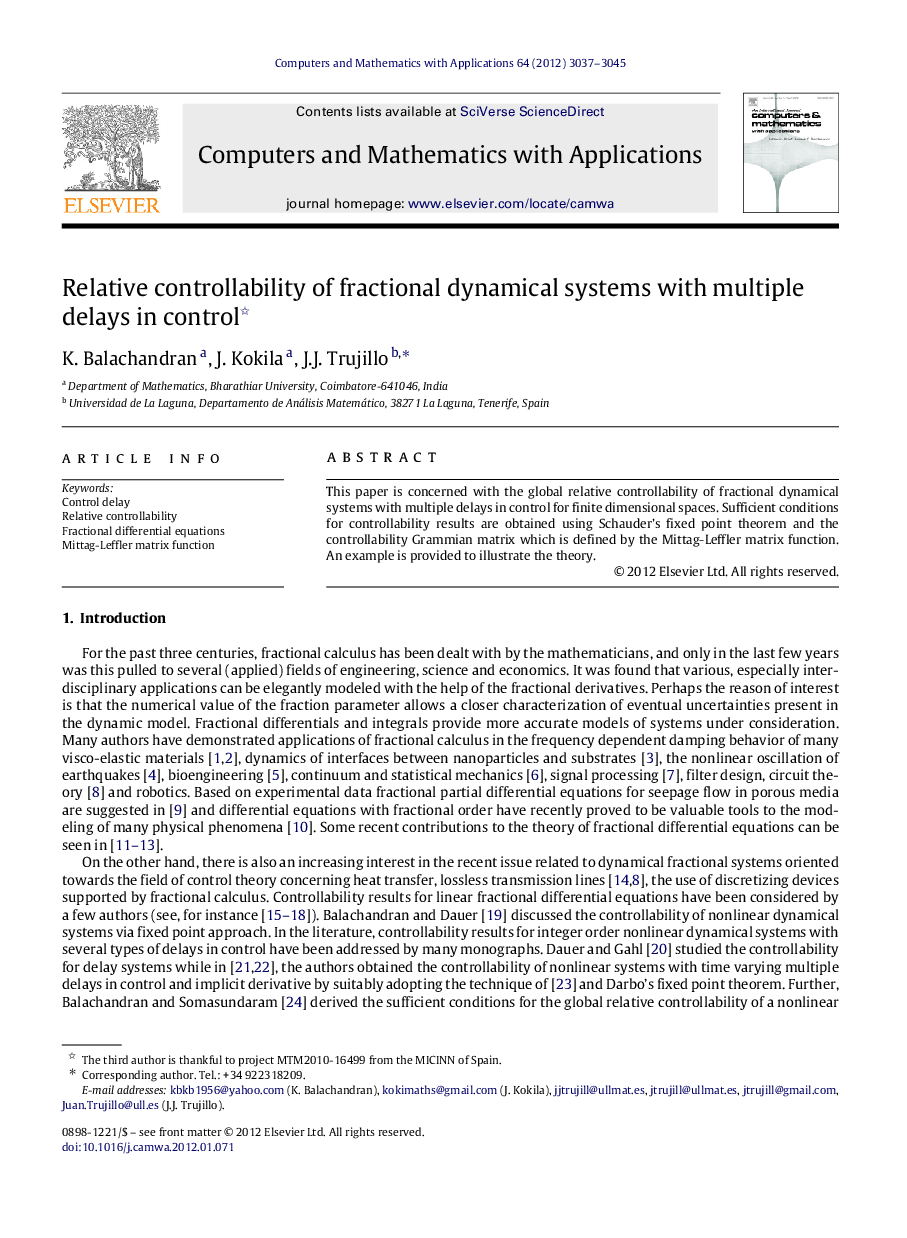 Relative controllability of fractional dynamical systems with multiple delays in control 