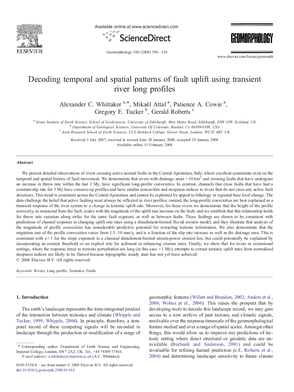 Decoding temporal and spatial patterns of fault uplift using transient river long profiles