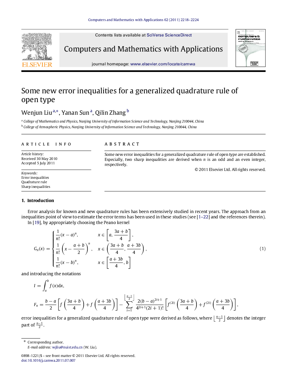 Some new error inequalities for a generalized quadrature rule of open type