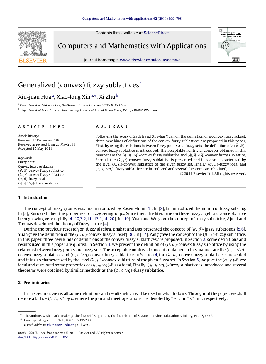 Generalized (convex) fuzzy sublattices 