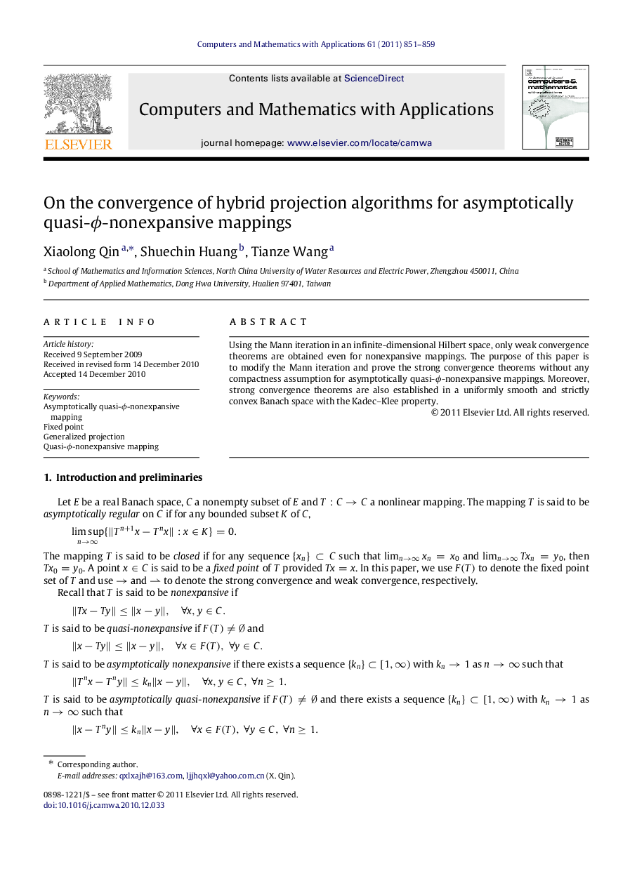 On the convergence of hybrid projection algorithms for asymptotically quasi-ϕϕ-nonexpansive mappings