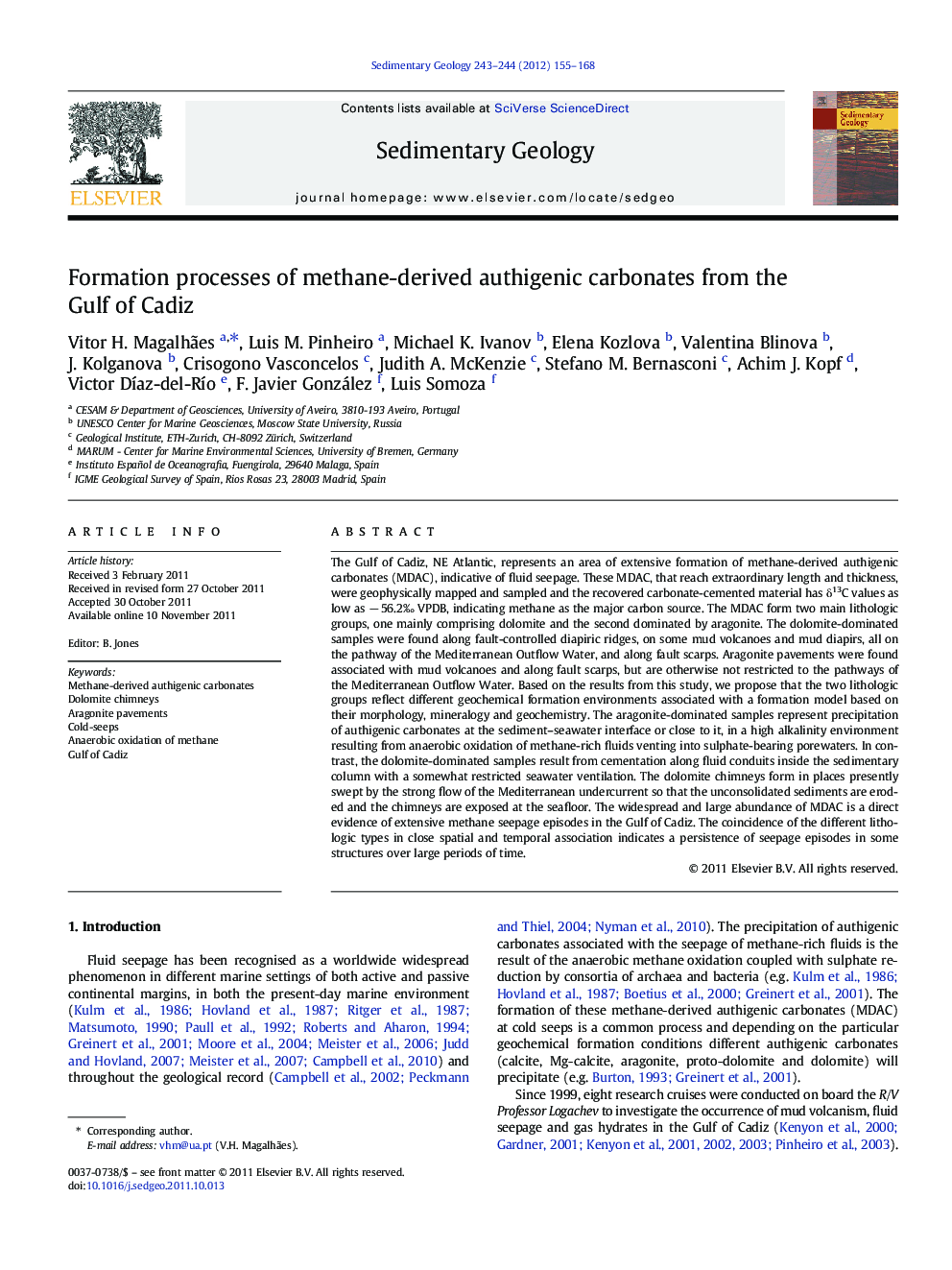 Formation processes of methane-derived authigenic carbonates from the Gulf of Cadiz