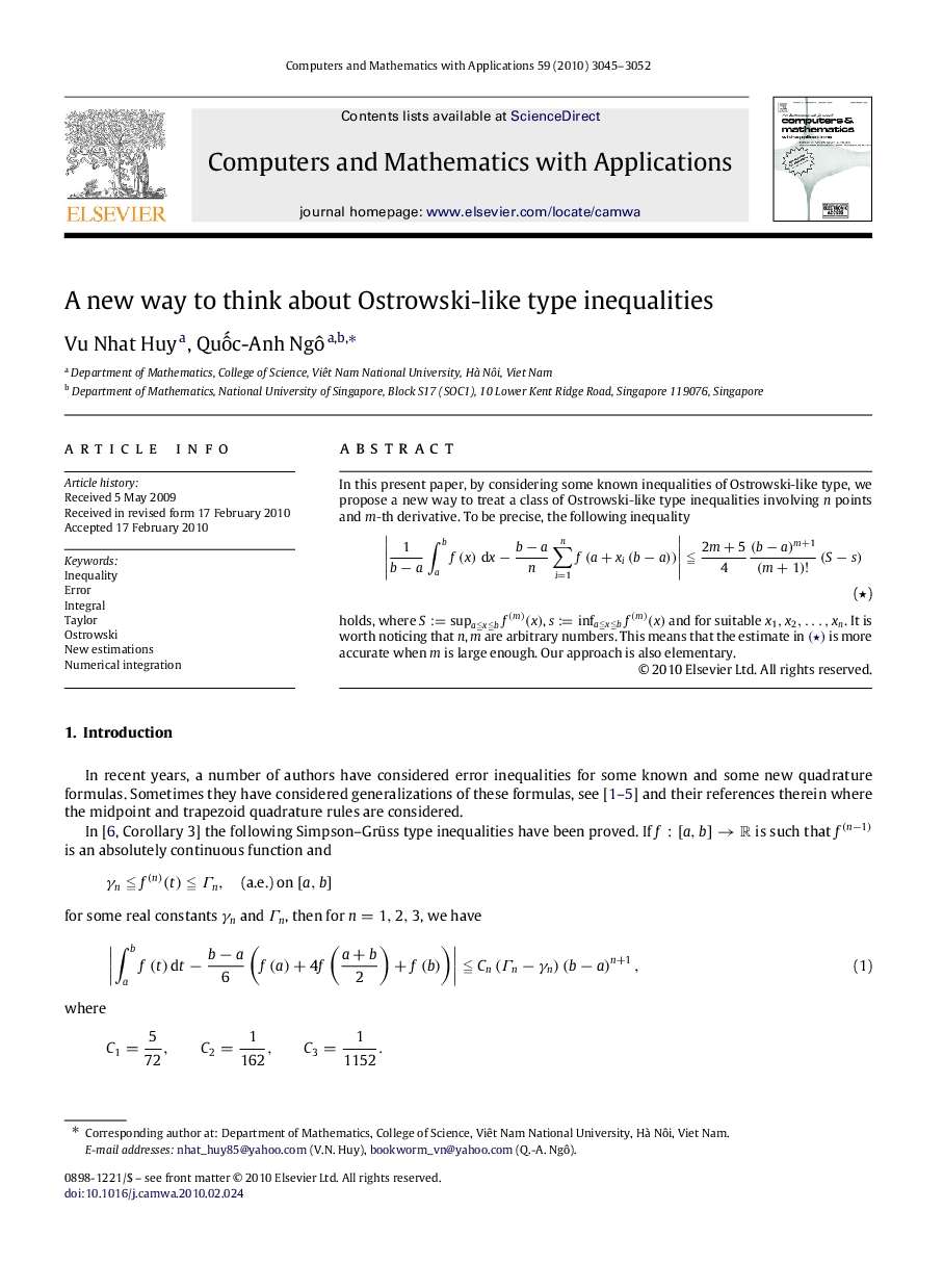 A new way to think about Ostrowski-like type inequalities