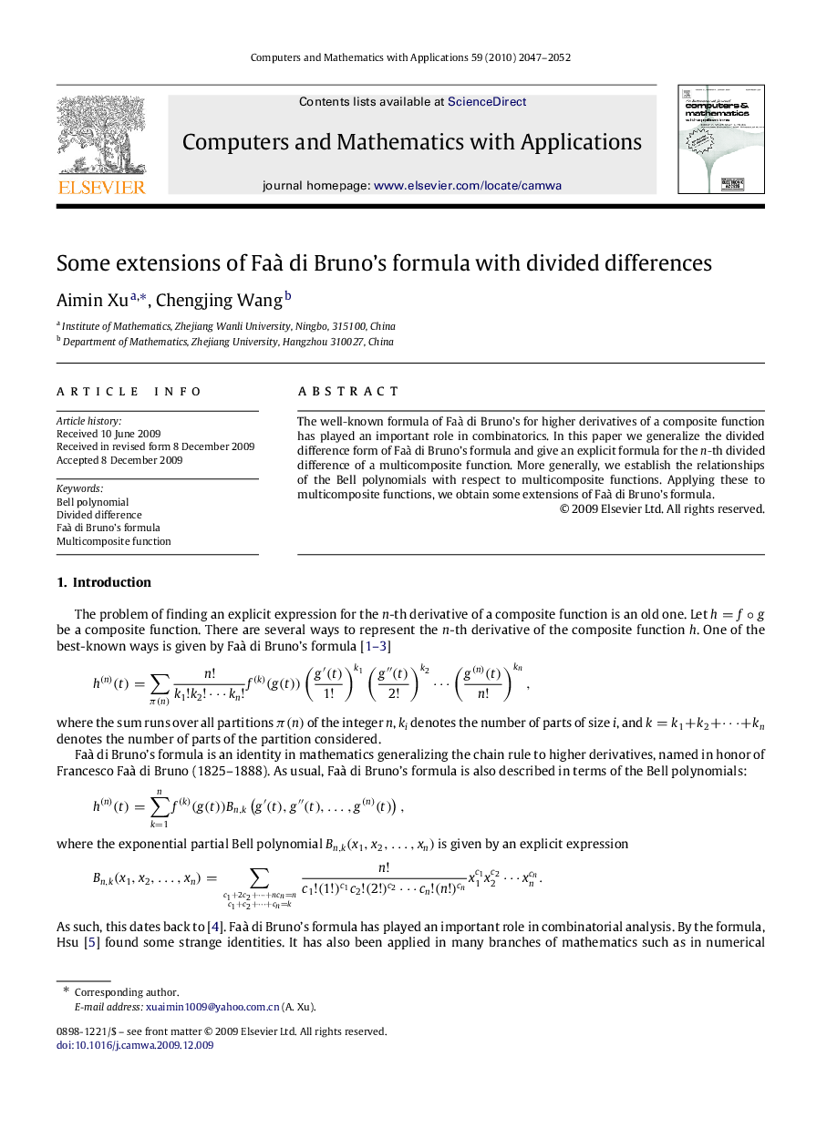 Some extensions of Faà di Bruno’s formula with divided differences