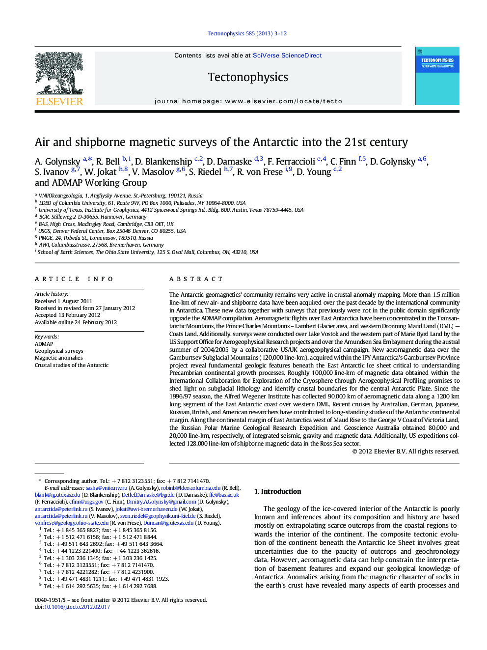 Air and shipborne magnetic surveys of the Antarctic into the 21st century