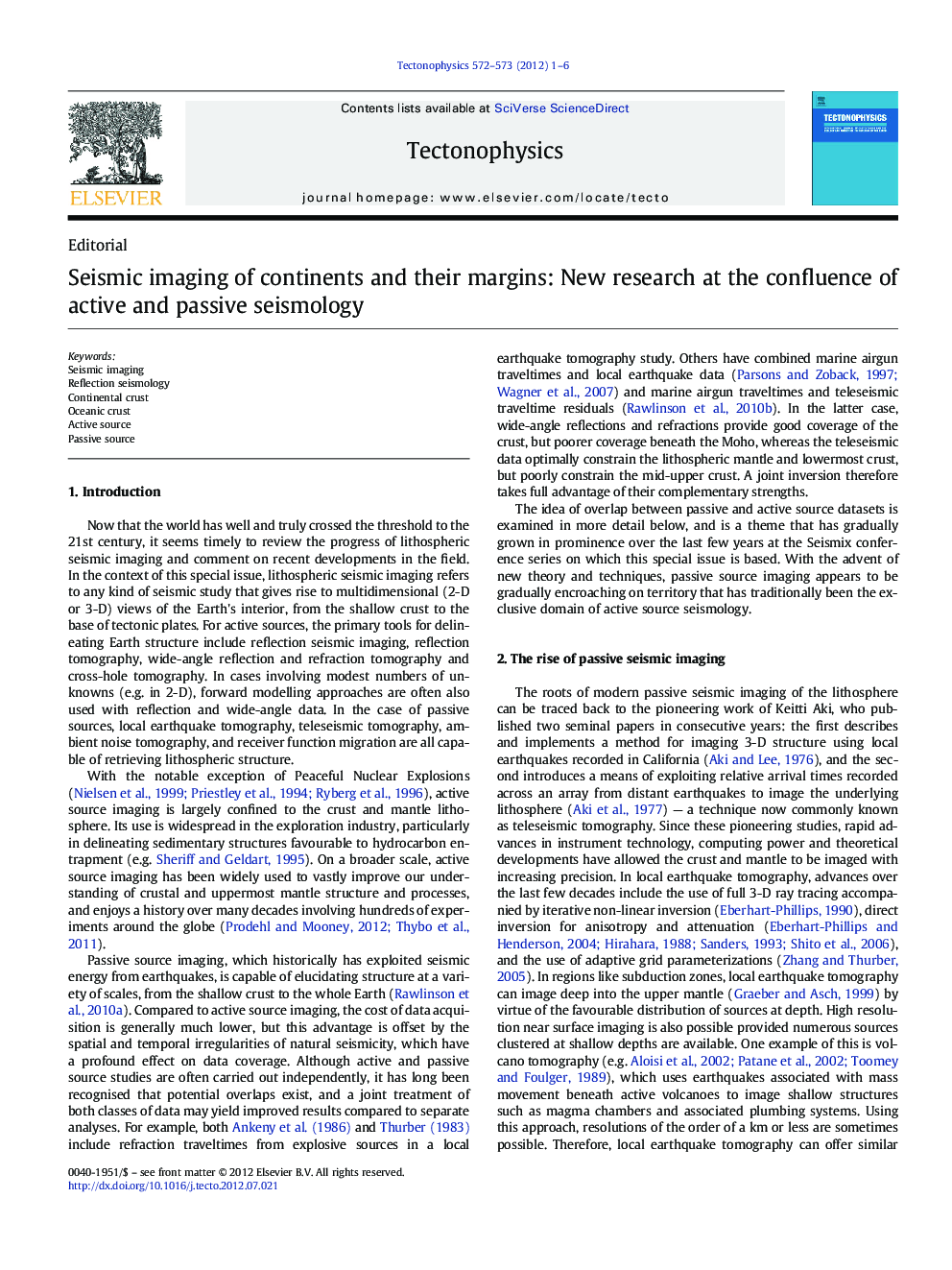 Seismic imaging of continents and their margins: New research at the confluence of active and passive seismology