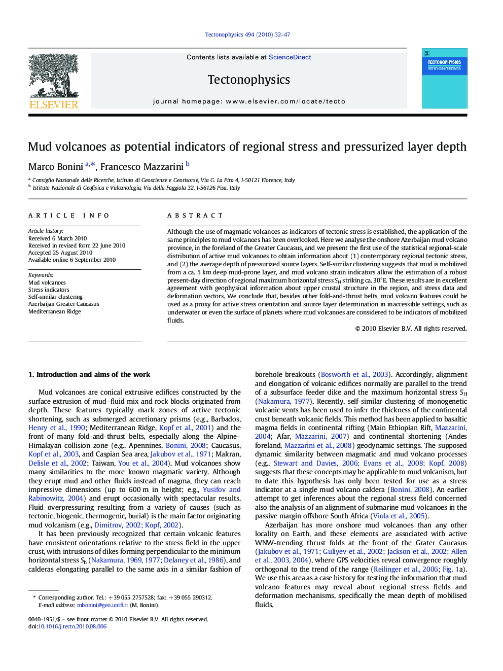 Mud volcanoes as potential indicators of regional stress and pressurized layer depth