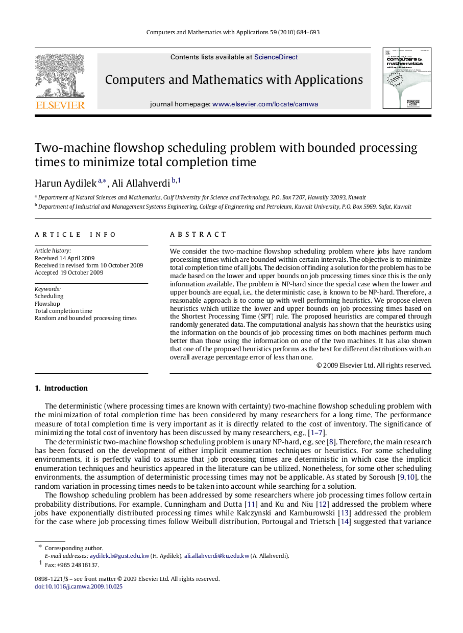 Two-machine flowshop scheduling problem with bounded processing times to minimize total completion time