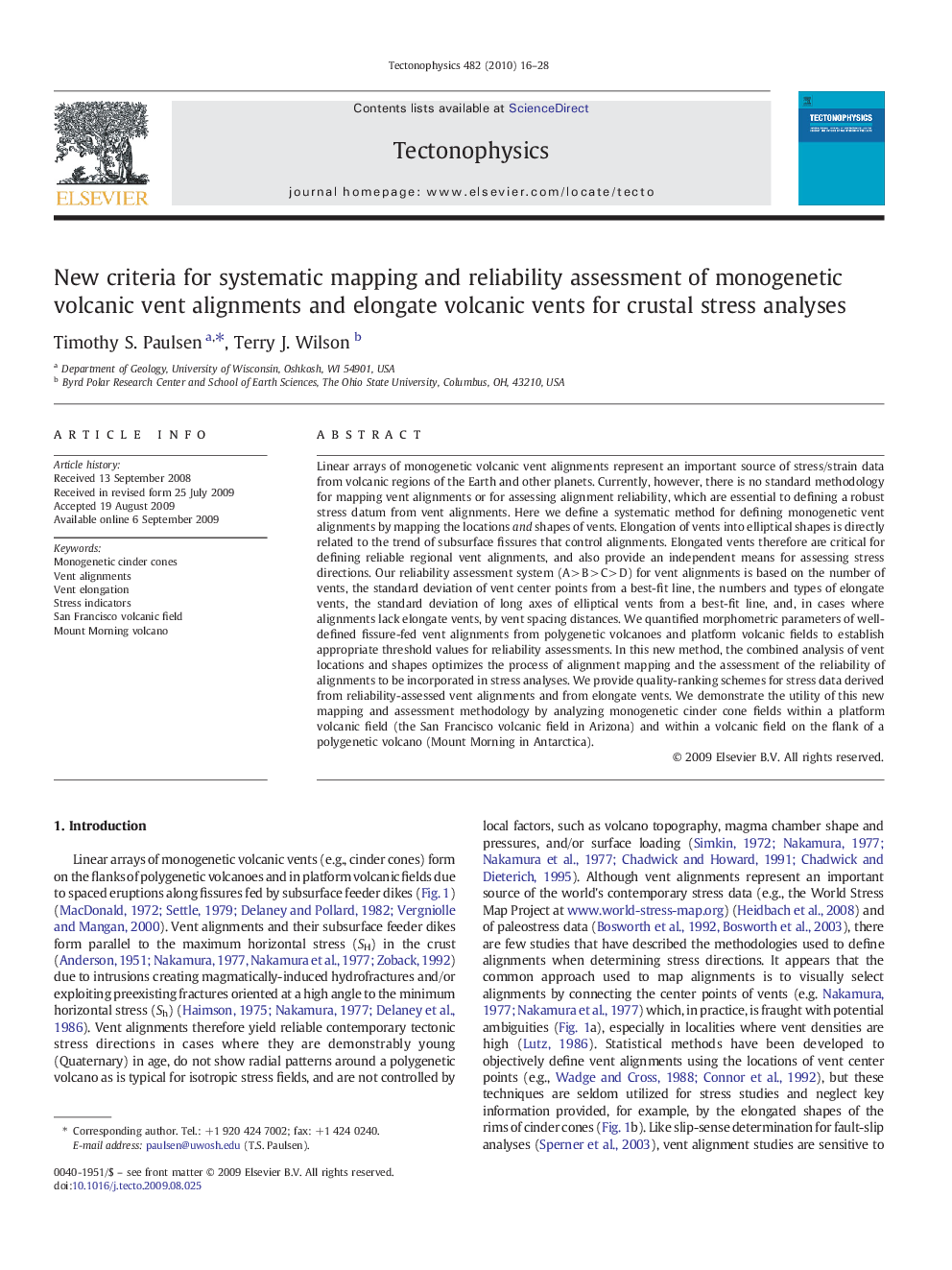 New criteria for systematic mapping and reliability assessment of monogenetic volcanic vent alignments and elongate volcanic vents for crustal stress analyses