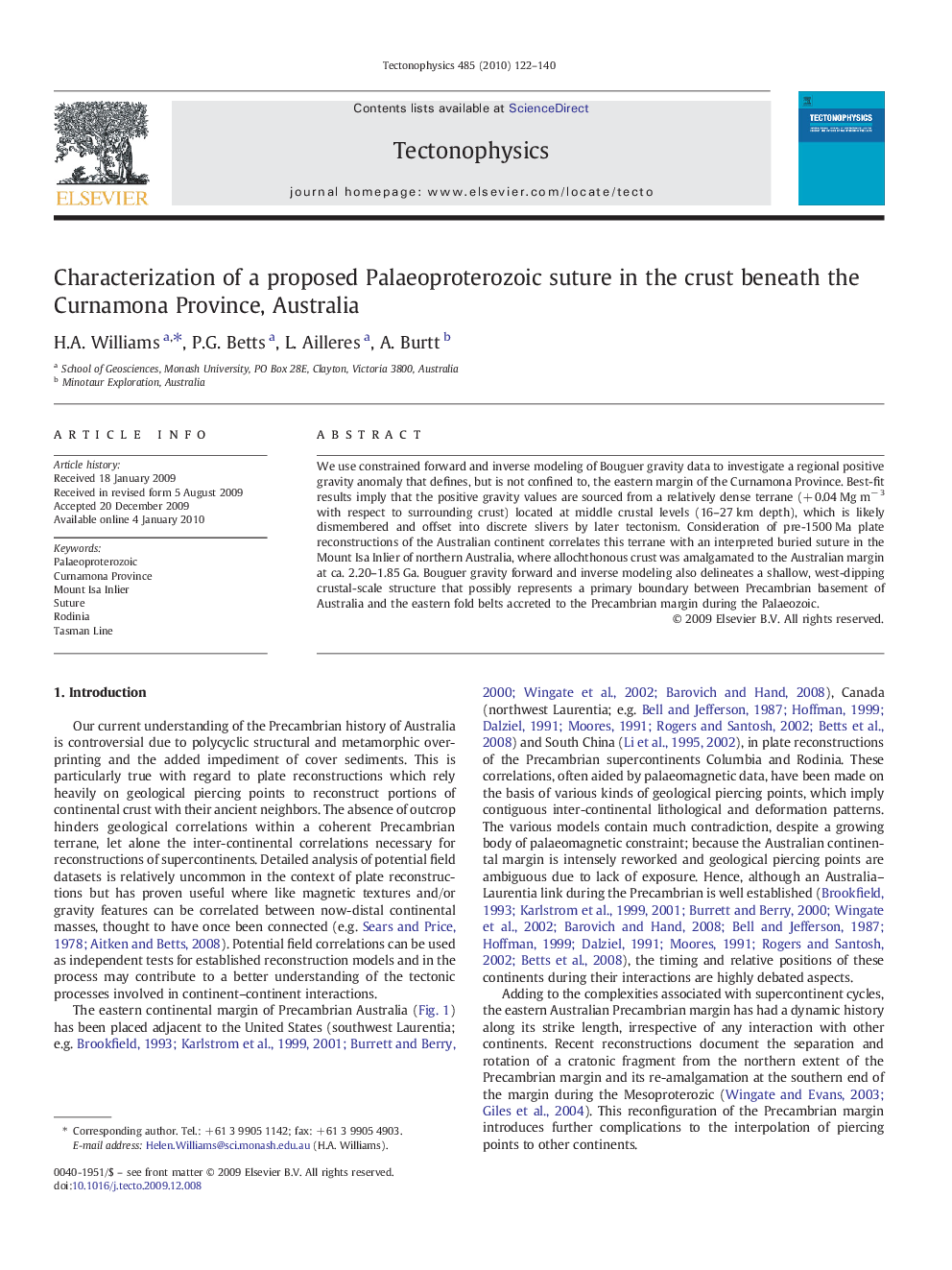 Characterization of a proposed Palaeoproterozoic suture in the crust beneath the Curnamona Province, Australia