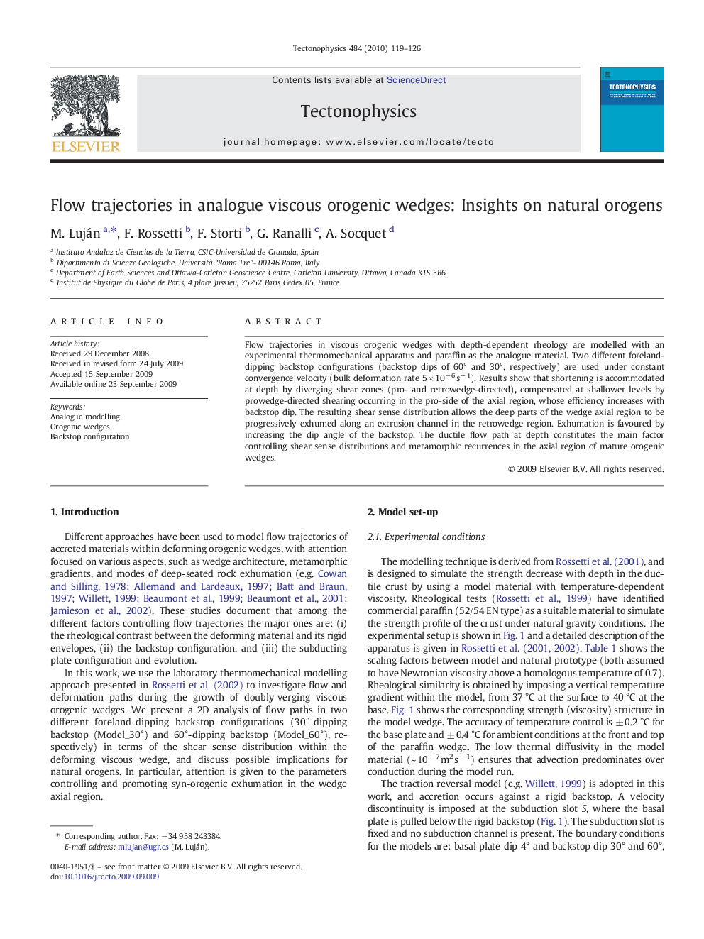 Flow trajectories in analogue viscous orogenic wedges: Insights on natural orogens