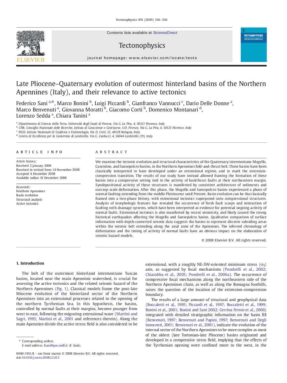 Late Pliocene–Quaternary evolution of outermost hinterland basins of the Northern Apennines (Italy), and their relevance to active tectonics