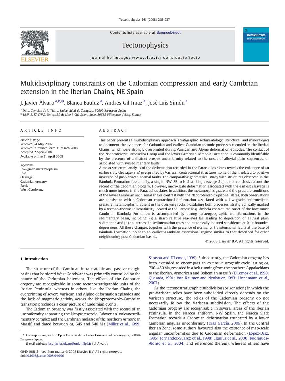 Multidisciplinary constraints on the Cadomian compression and early Cambrian extension in the Iberian Chains, NE Spain