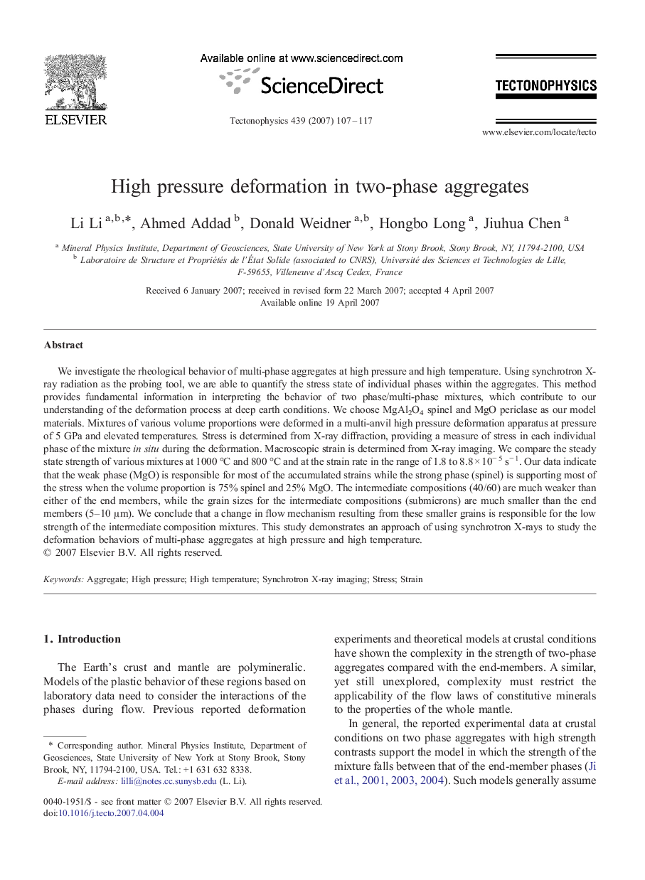 High pressure deformation in two-phase aggregates