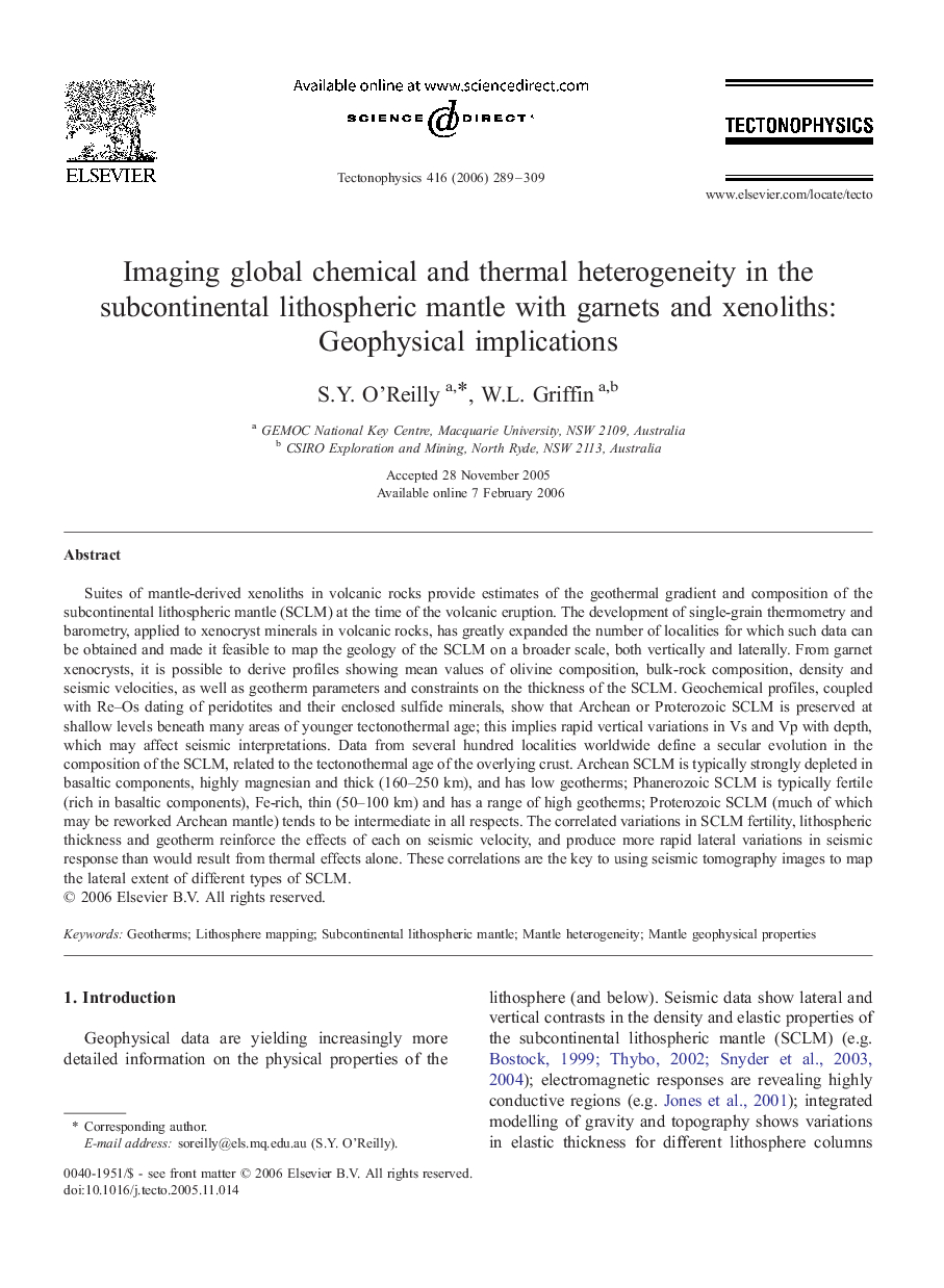 Imaging global chemical and thermal heterogeneity in the subcontinental lithospheric mantle with garnets and xenoliths: Geophysical implications