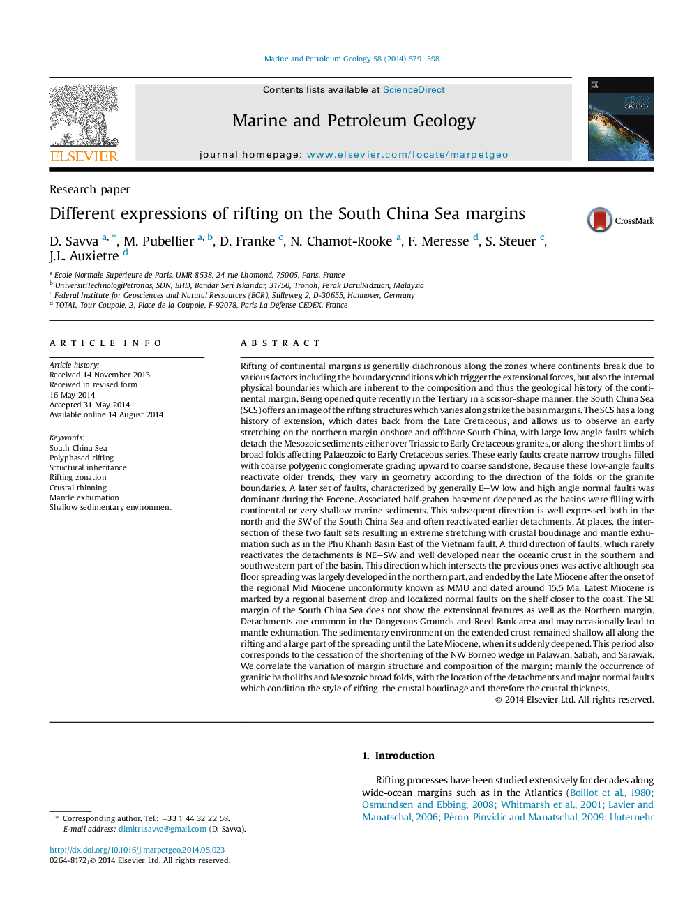 Different expressions of rifting on the South China Sea margins