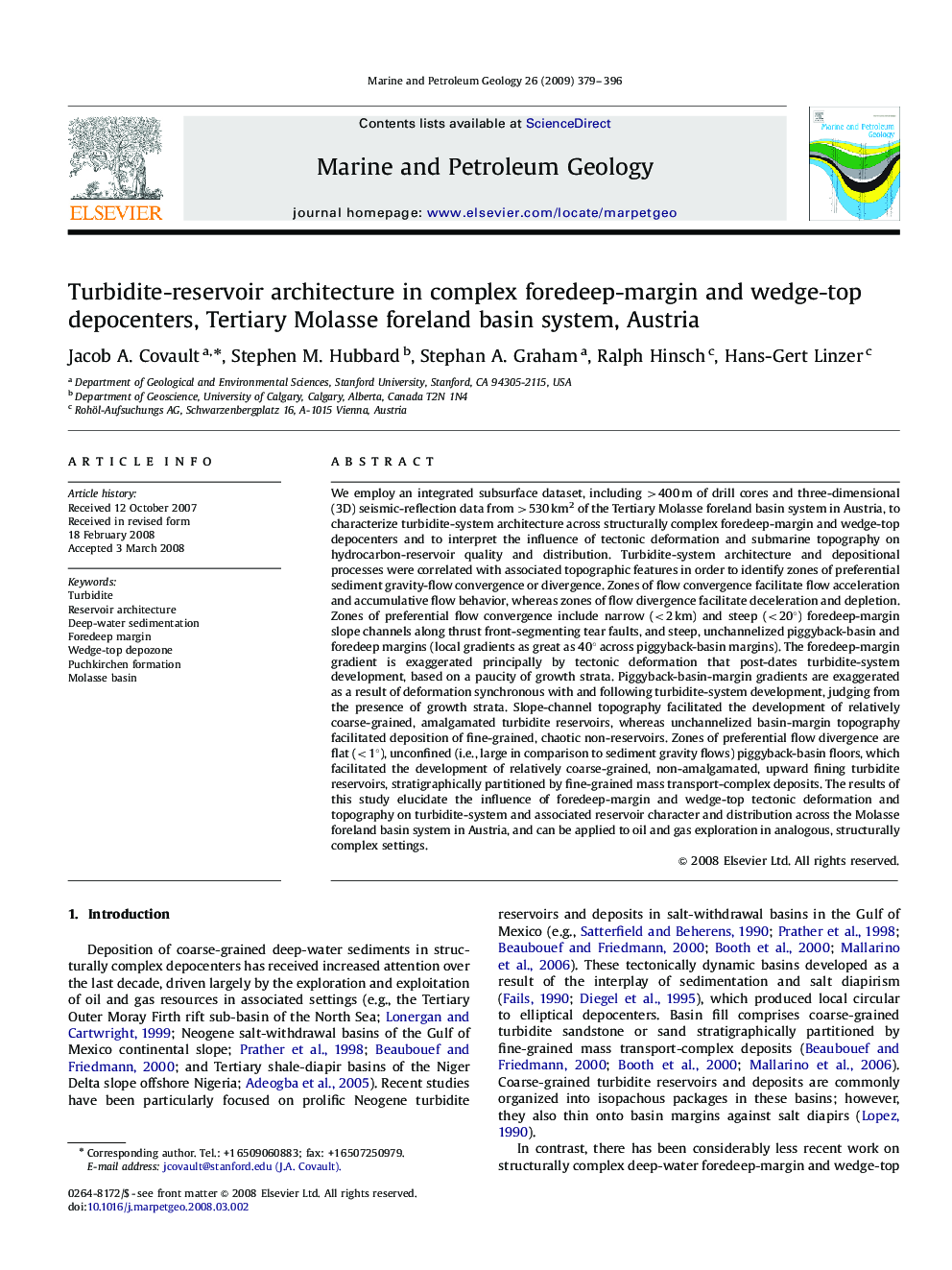 Turbidite-reservoir architecture in complex foredeep-margin and wedge-top depocenters, Tertiary Molasse foreland basin system, Austria