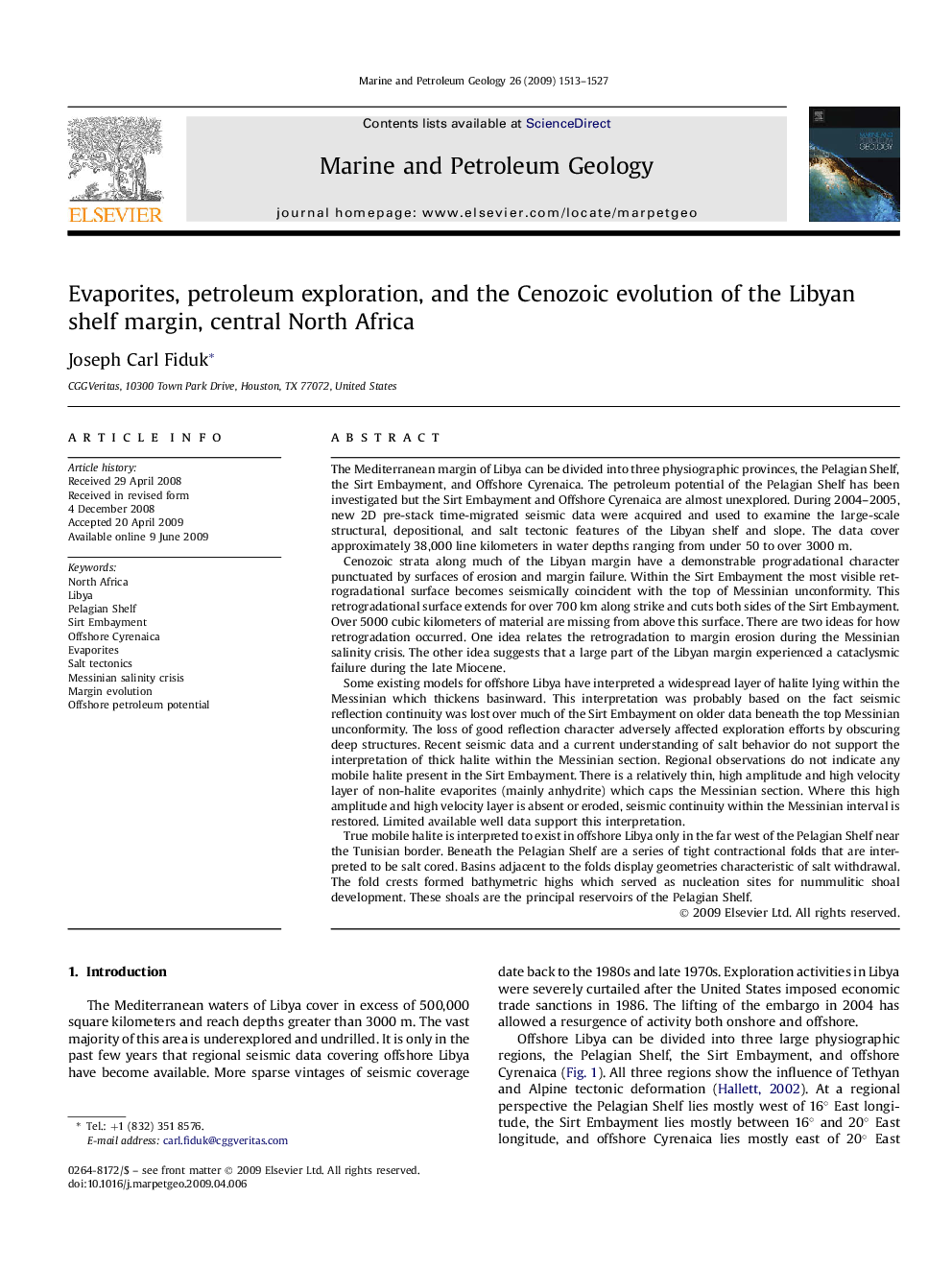 Evaporites, petroleum exploration, and the Cenozoic evolution of the Libyan shelf margin, central North Africa