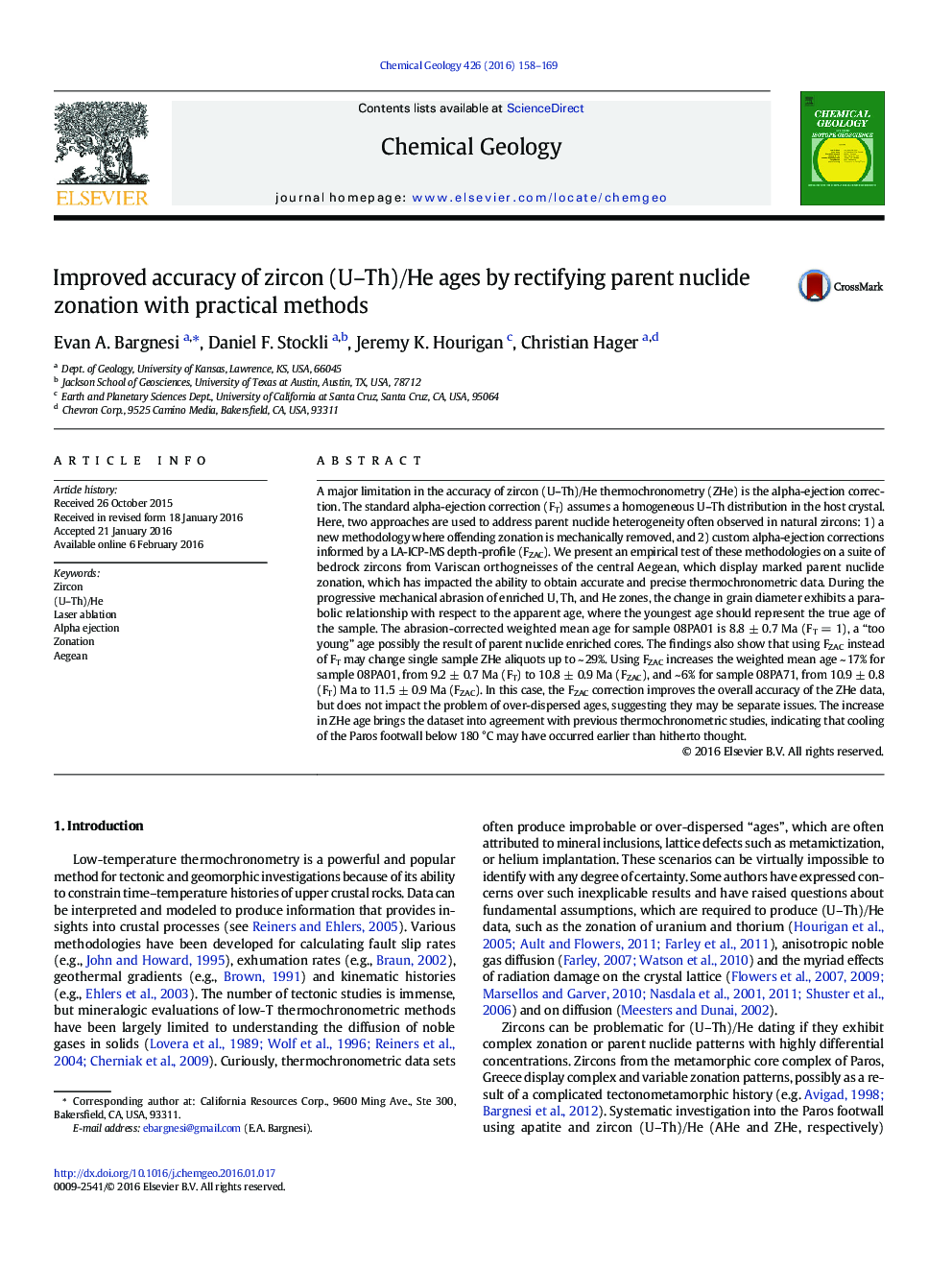 Improved accuracy of zircon (U–Th)/He ages by rectifying parent nuclide zonation with practical methods