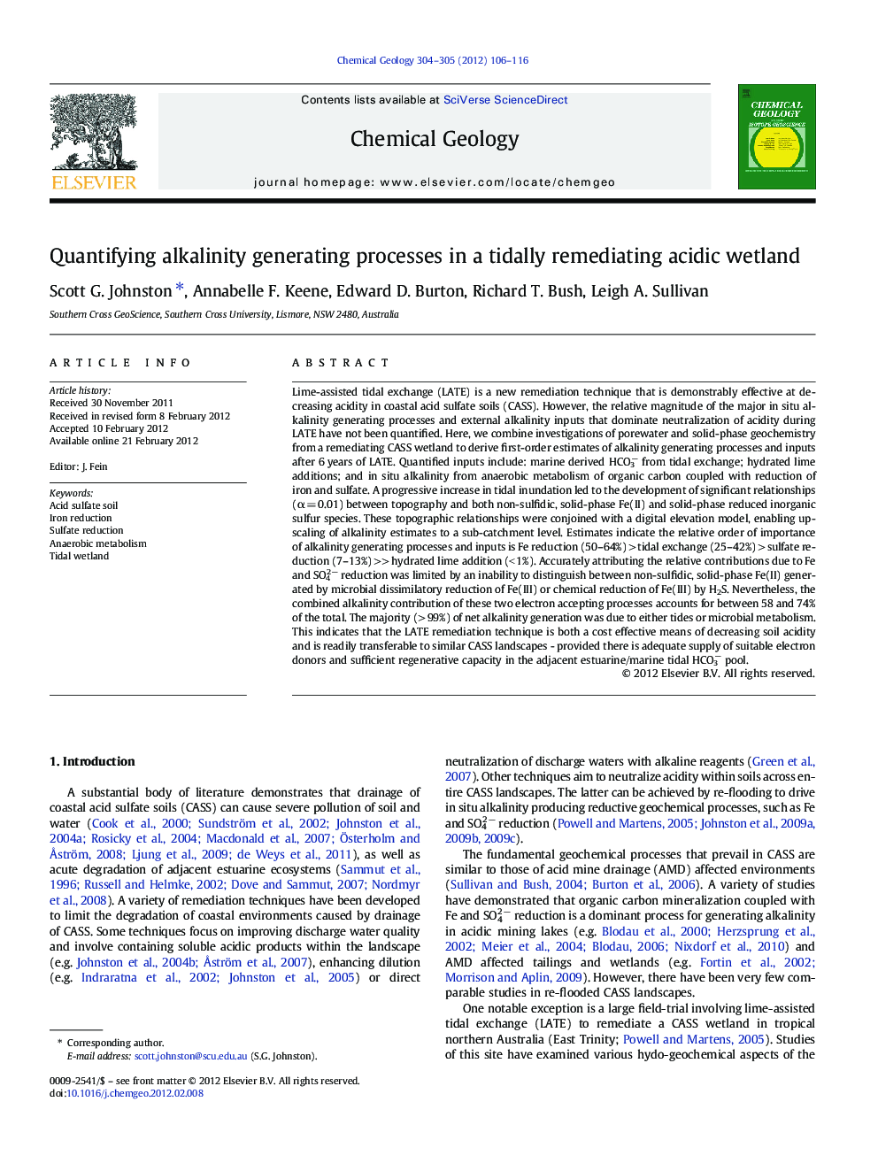 Quantifying alkalinity generating processes in a tidally remediating acidic wetland
