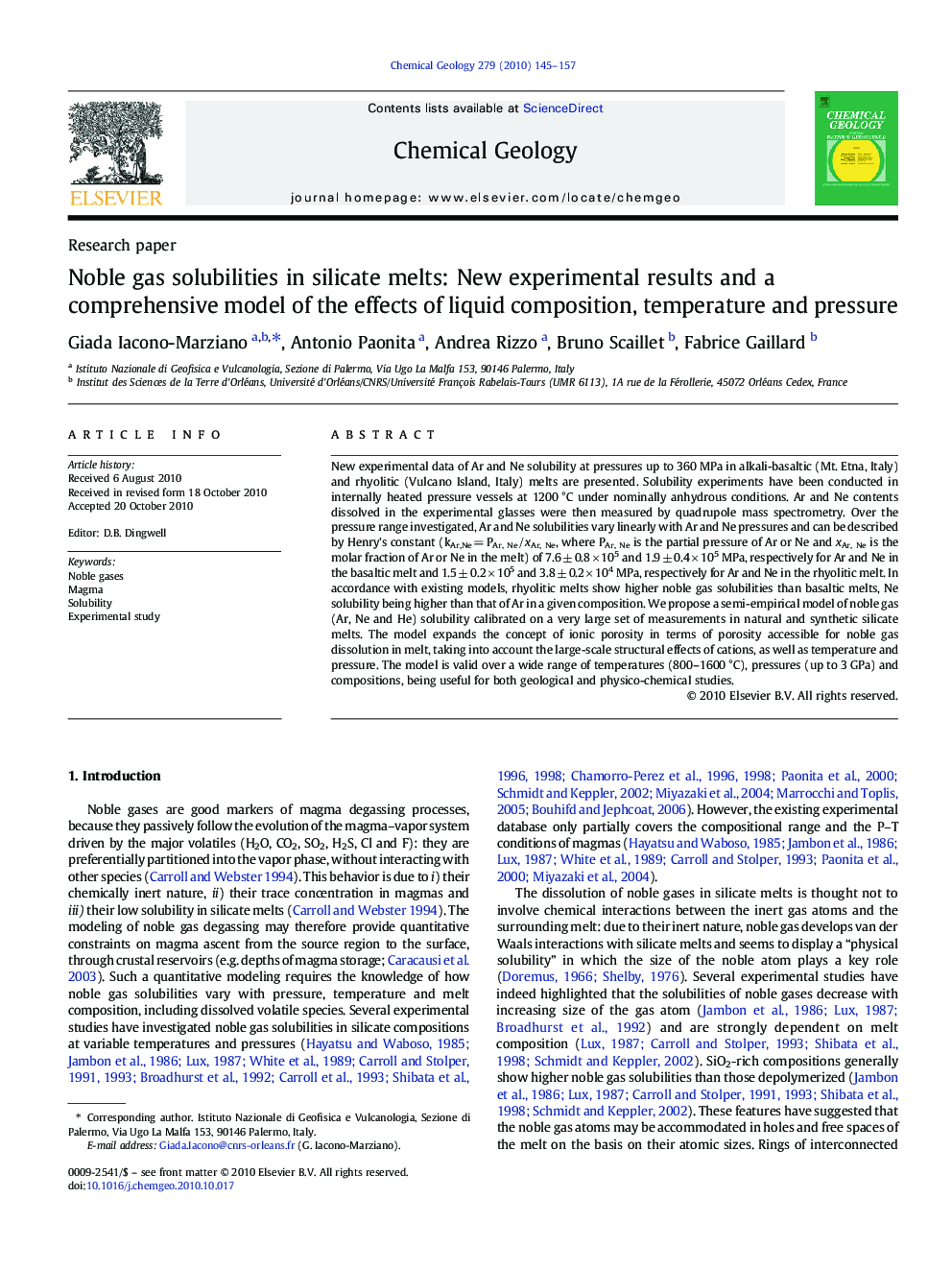 Noble gas solubilities in silicate melts: New experimental results and a comprehensive model of the effects of liquid composition, temperature and pressure