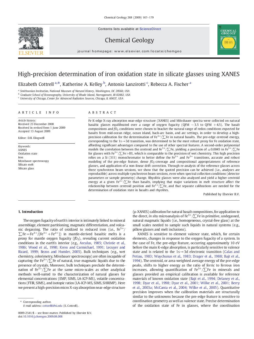 High-precision determination of iron oxidation state in silicate glasses using XANES