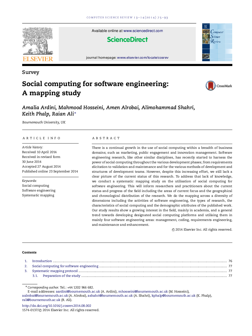 Social computing for software engineering: A mapping study