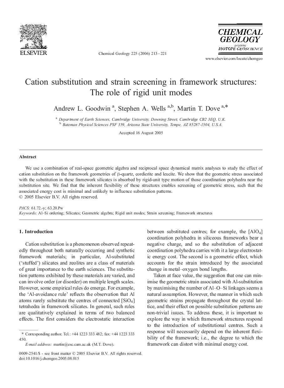 Cation substitution and strain screening in framework structures: The role of rigid unit modes