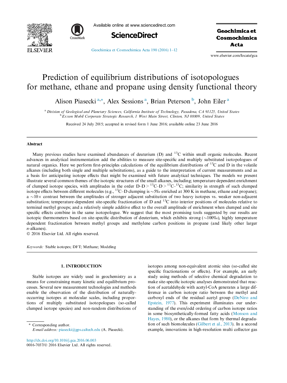 Prediction of equilibrium distributions of isotopologues for methane, ethane and propane using density functional theory