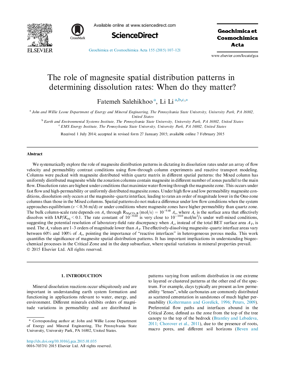 The role of magnesite spatial distribution patterns in determining dissolution rates: When do they matter?