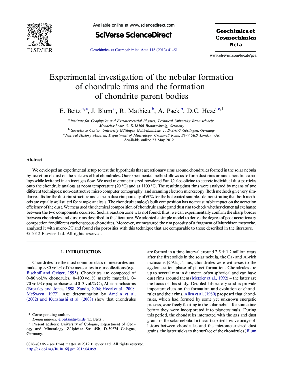 Experimental investigation of the nebular formation of chondrule rims and the formation of chondrite parent bodies