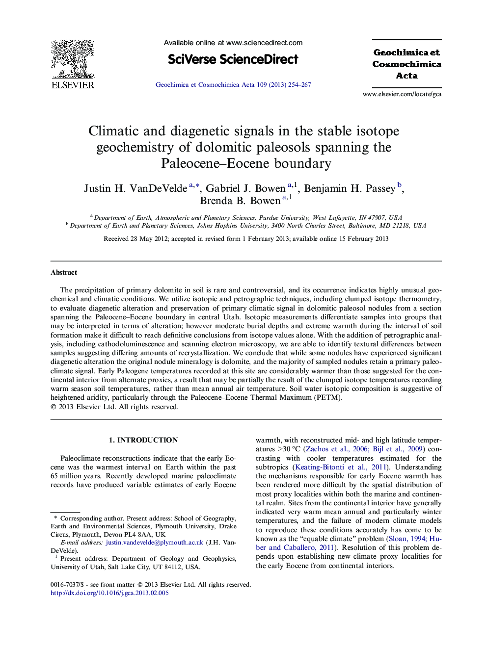 Climatic and diagenetic signals in the stable isotope geochemistry of dolomitic paleosols spanning the Paleocene–Eocene boundary