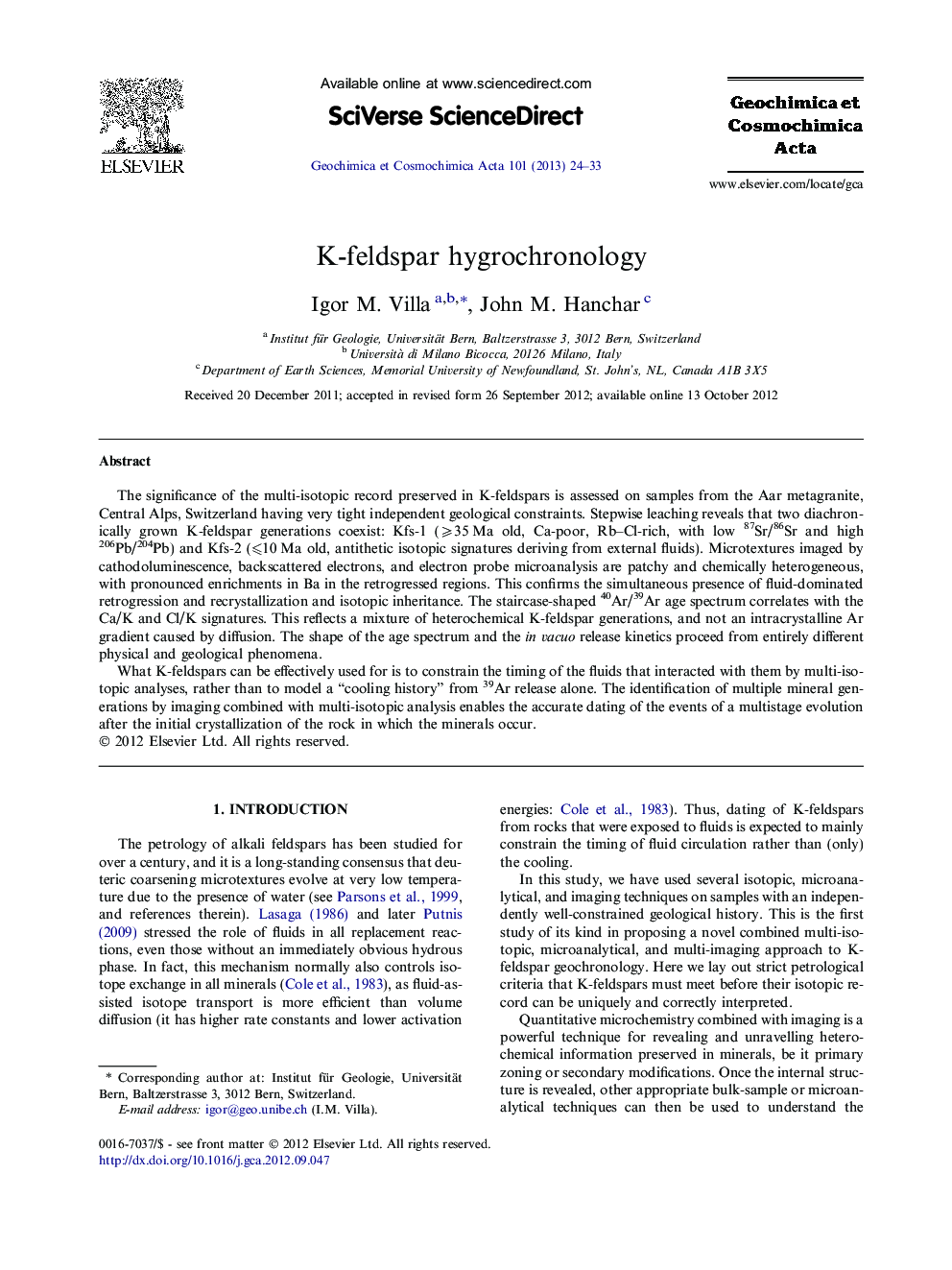 K-feldspar hygrochronology