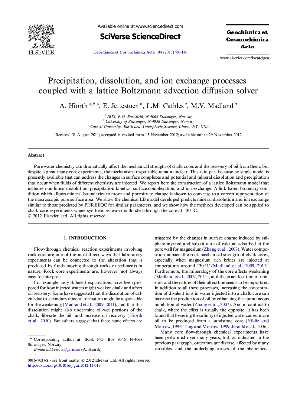 Precipitation, dissolution, and ion exchange processes coupled with a lattice Boltzmann advection diffusion solver