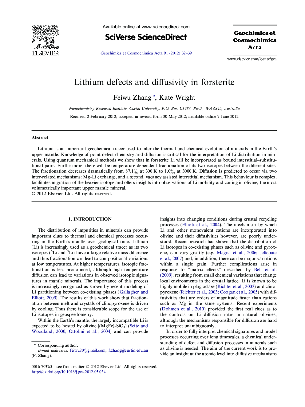 Lithium defects and diffusivity in forsterite