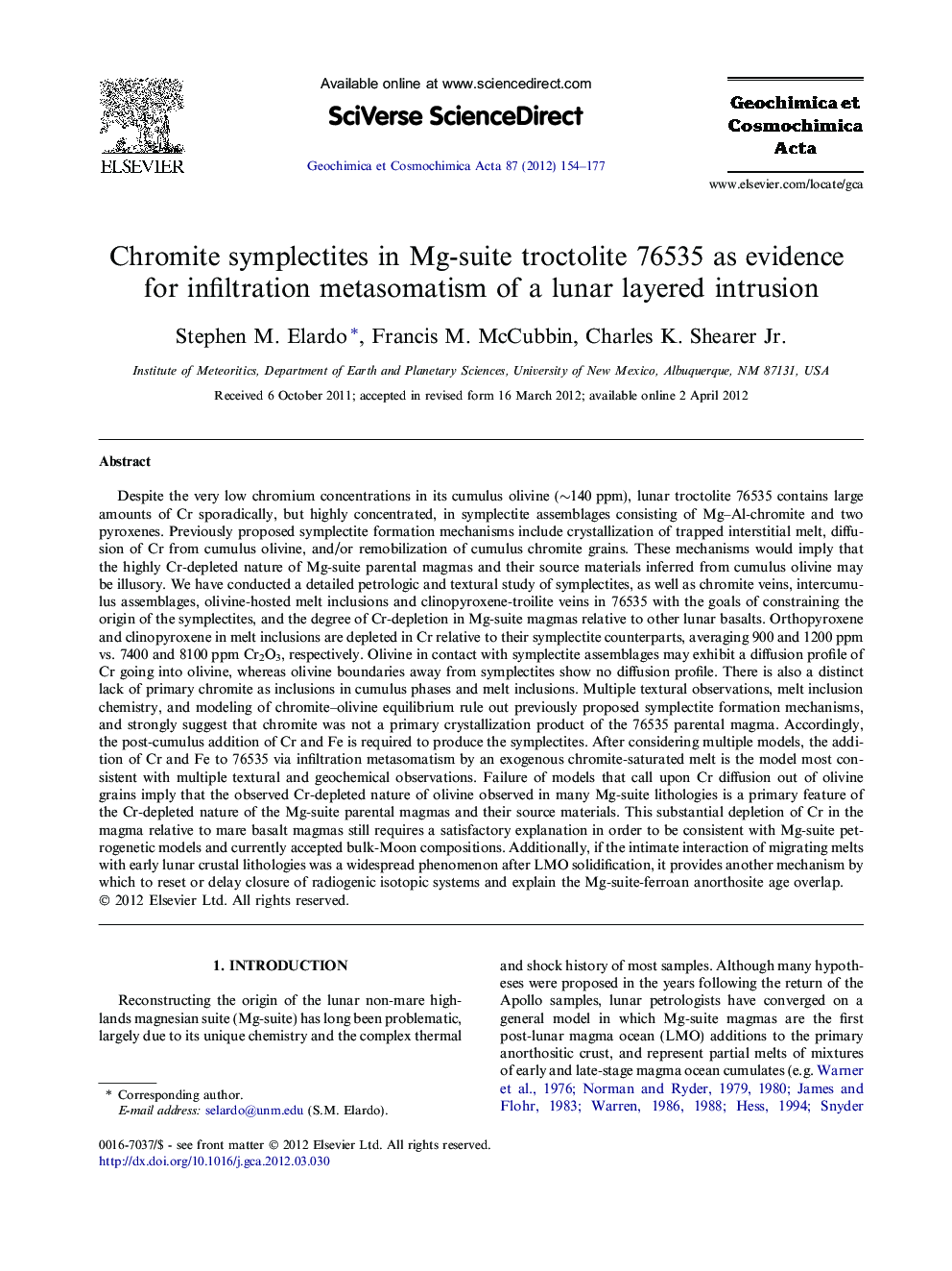Chromite symplectites in Mg-suite troctolite 76535 as evidence for infiltration metasomatism of a lunar layered intrusion