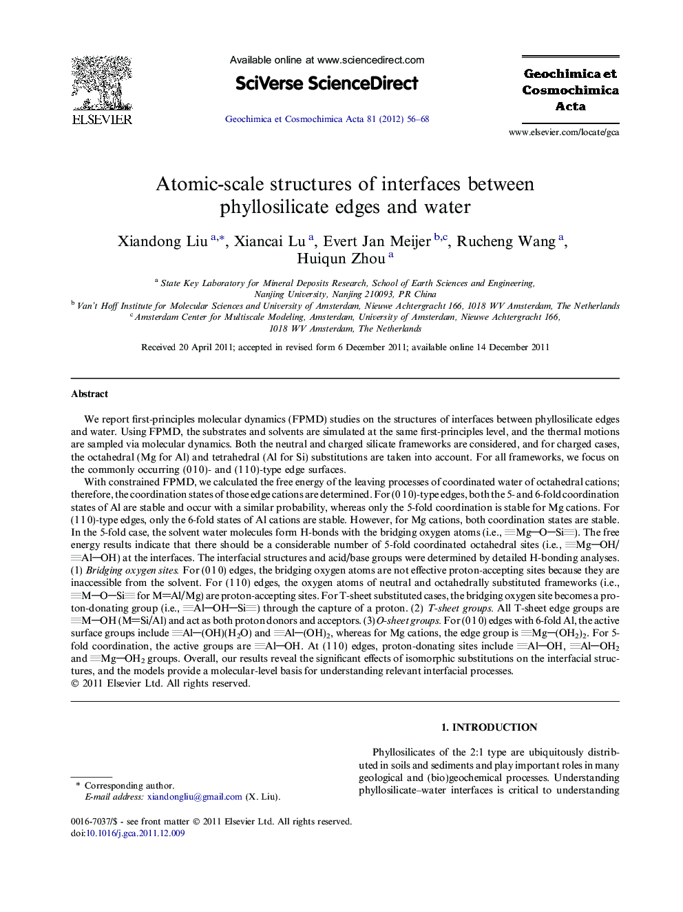 Atomic-scale structures of interfaces between phyllosilicate edges and water
