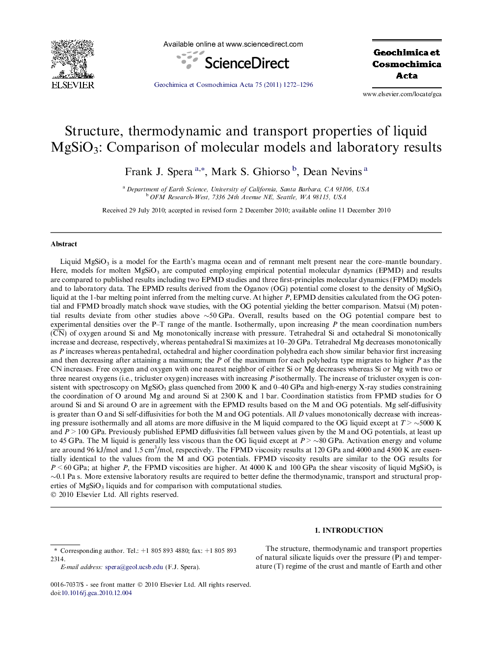 Structure, thermodynamic and transport properties of liquid MgSiO3: Comparison of molecular models and laboratory results