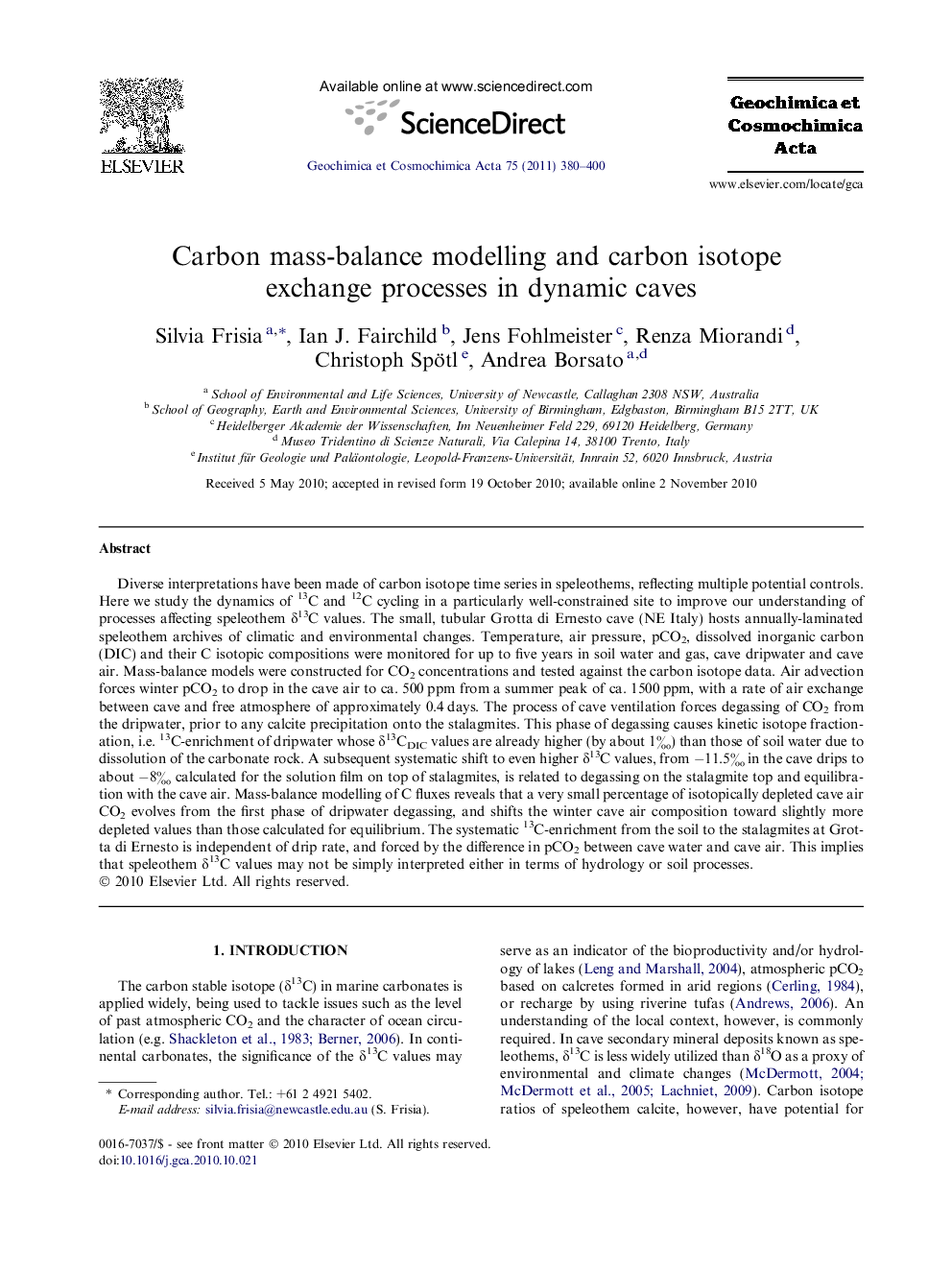 Carbon mass-balance modelling and carbon isotope exchange processes in dynamic caves