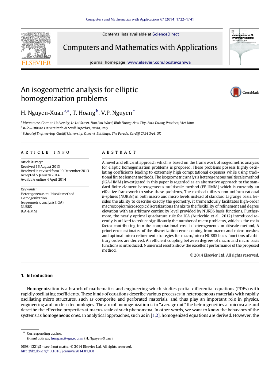 An isogeometric analysis for elliptic homogenization problems