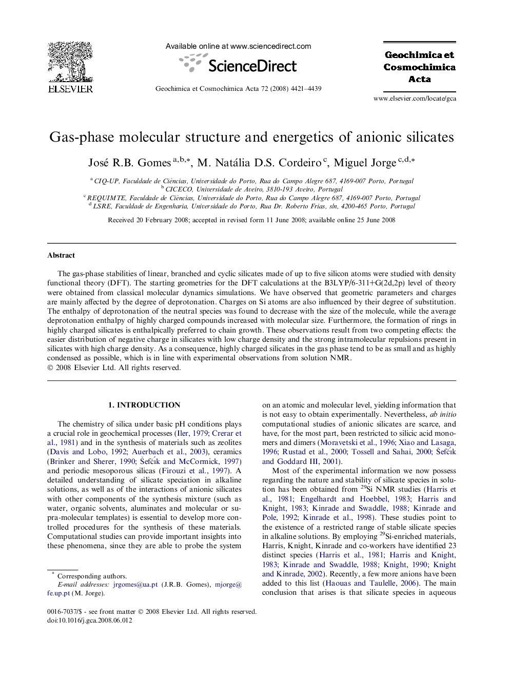 Gas-phase molecular structure and energetics of anionic silicates