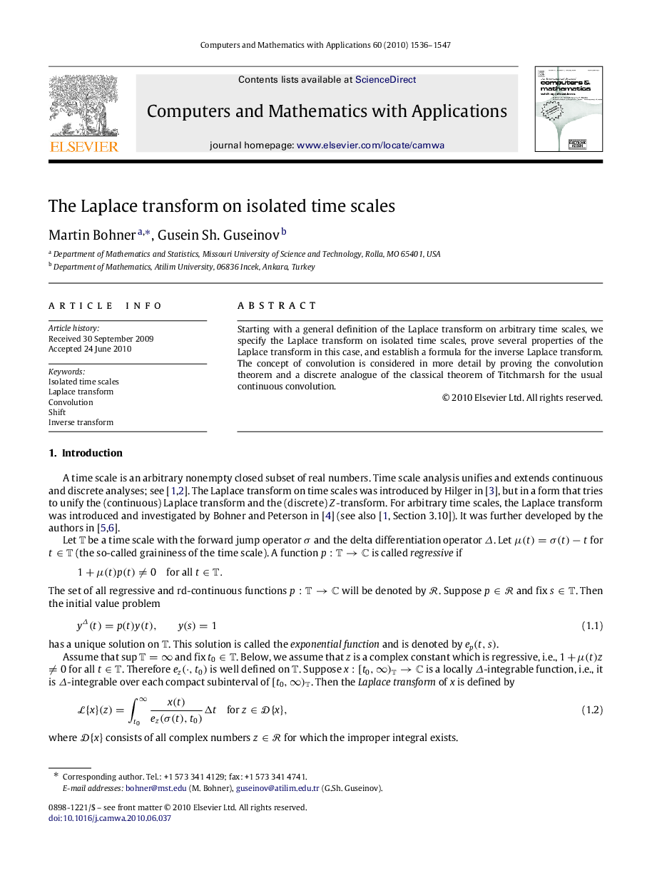 The Laplace transform on isolated time scales