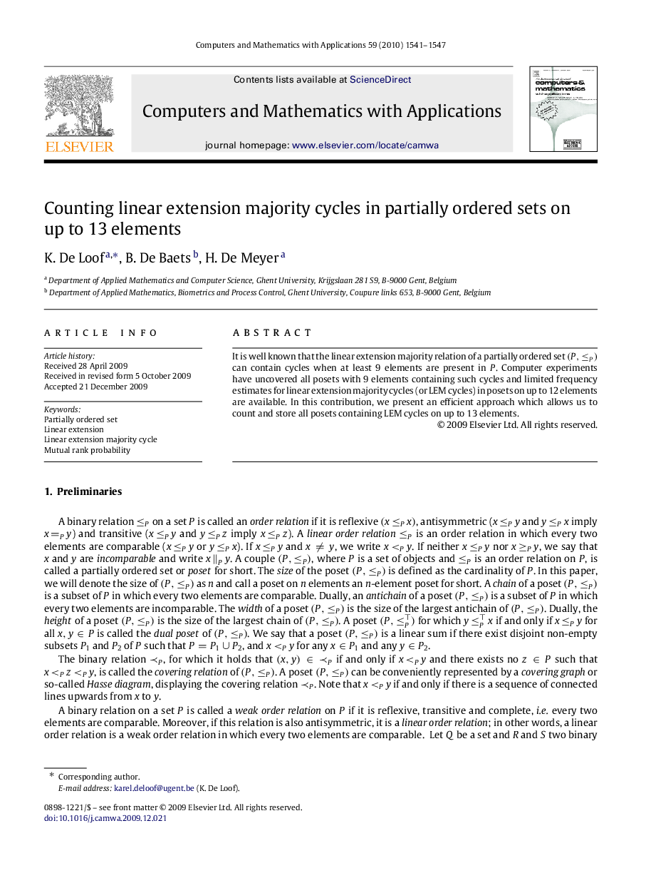 Counting linear extension majority cycles in partially ordered sets on up to 13 elements