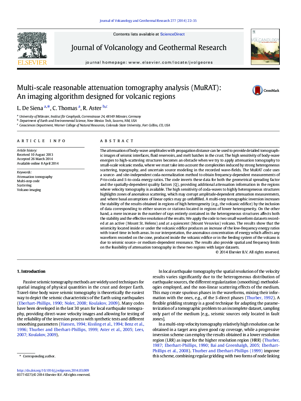 Multi-scale reasonable attenuation tomography analysis (MuRAT): An imaging algorithm designed for volcanic regions