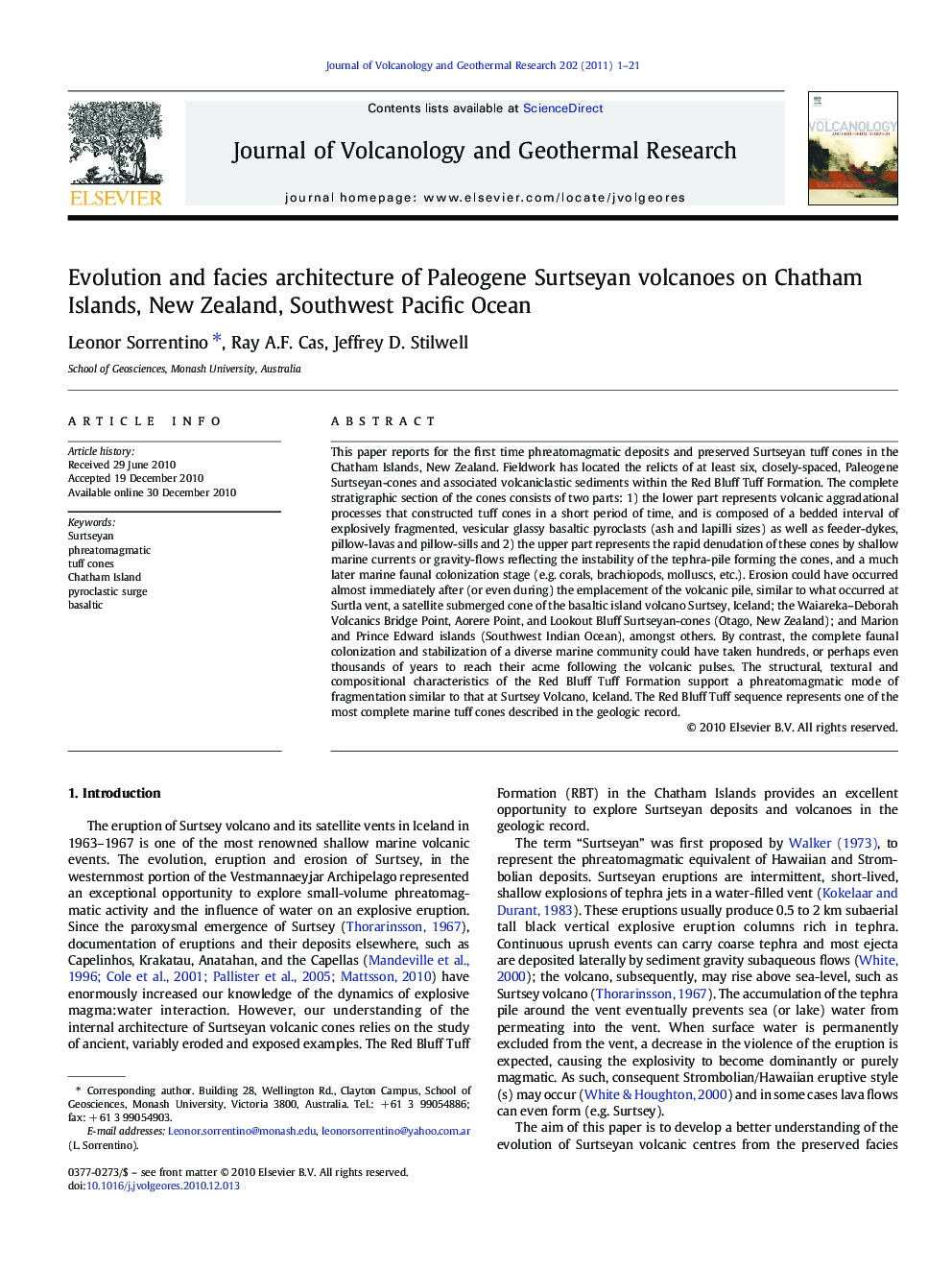 Evolution and facies architecture of Paleogene Surtseyan volcanoes on Chatham Islands, New Zealand, Southwest Pacific Ocean