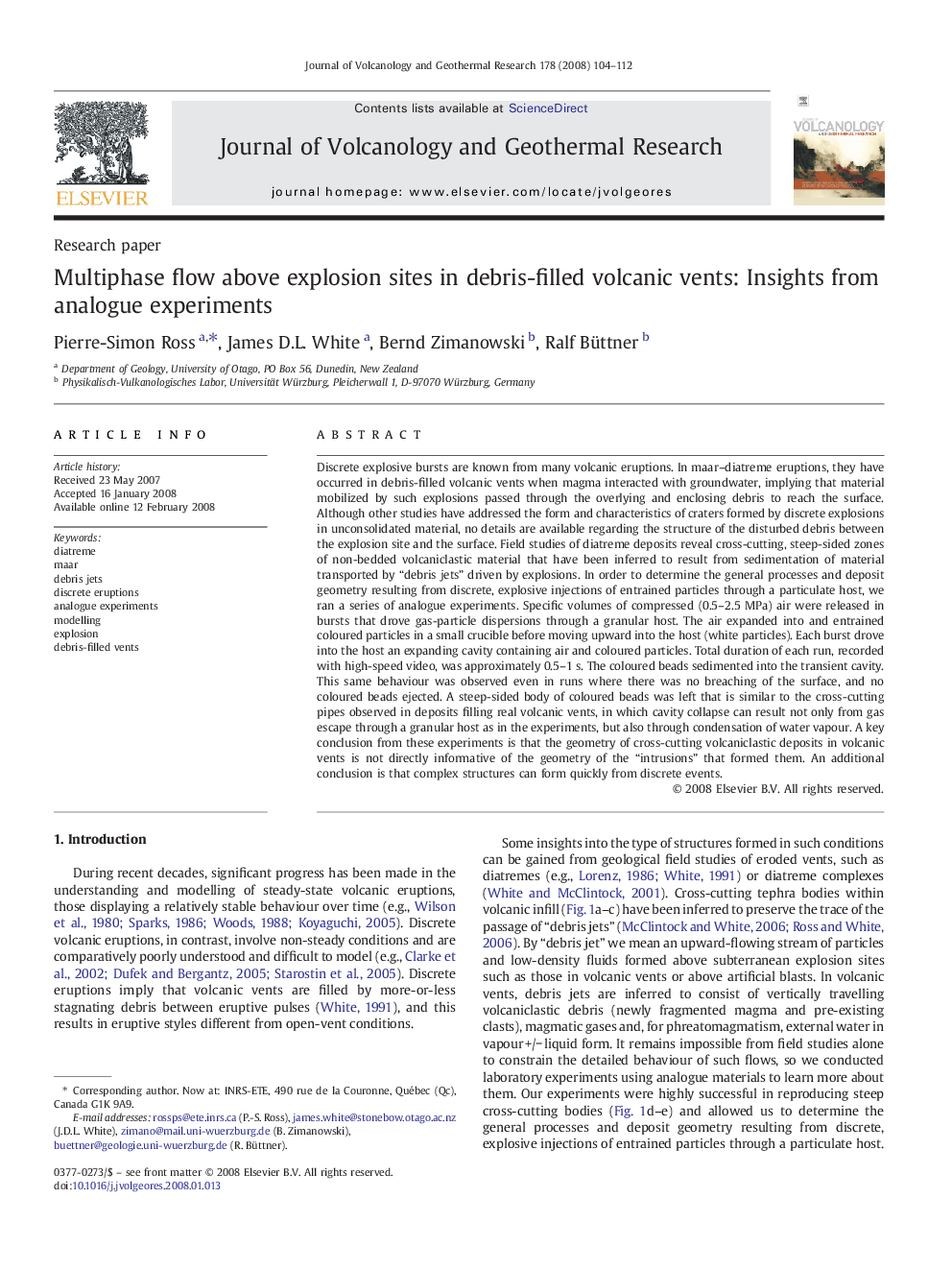 Multiphase flow above explosion sites in debris-filled volcanic vents: Insights from analogue experiments