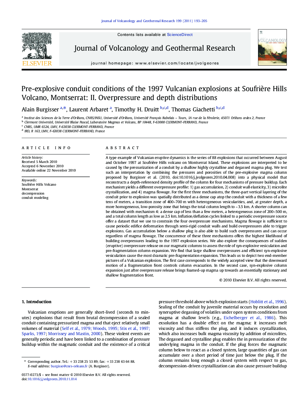 Pre-explosive conduit conditions of the 1997 Vulcanian explosions at Soufrière Hills Volcano, Montserrat: II. Overpressure and depth distributions