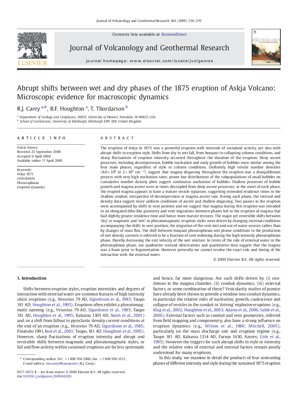 Abrupt shifts between wet and dry phases of the 1875 eruption of Askja Volcano: Microscopic evidence for macroscopic dynamics