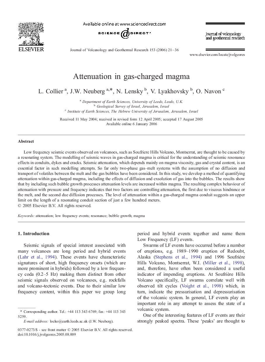 Attenuation in gas-charged magma